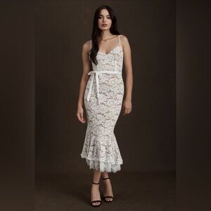 V. Chapman Naomi Lace Midi Dress